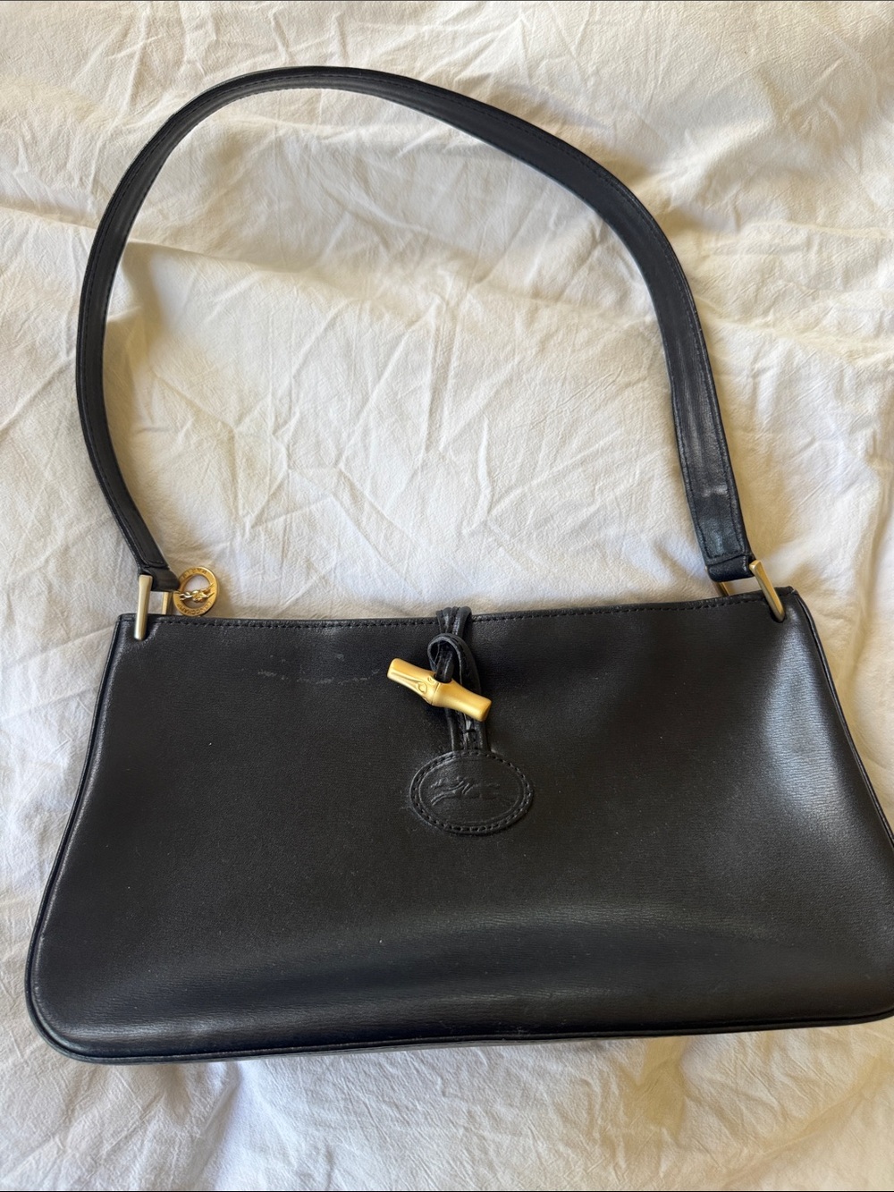 Leather Lomgchamp bag